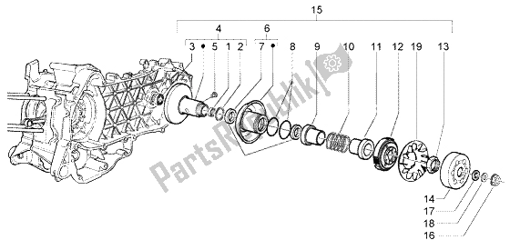 Tutte le parti per il Puleggia Condotta del Piaggio X8 200 2004
