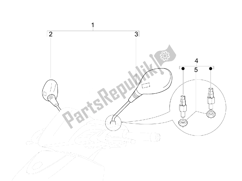 Todas las partes para Espejo / S De Conducción de Piaggio Carnaby 200 4T E3 2007