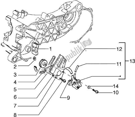 Toutes les pièces pour le La Pompe à Huile du Piaggio Typhoon 125 X 2000