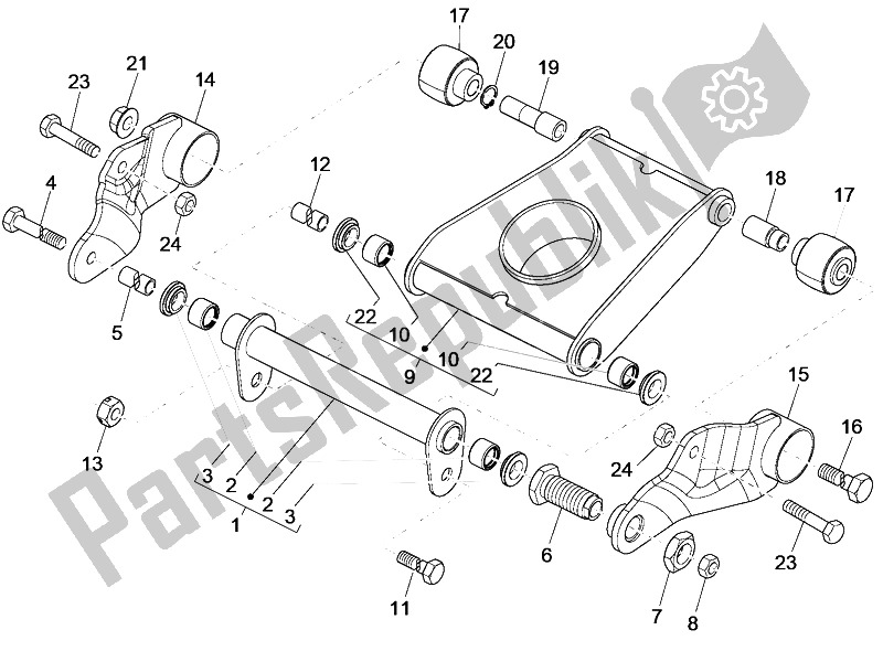 Alle onderdelen voor de Zwaaiende Arm van de Piaggio MP3 500 Sport Business ABS USA 2015