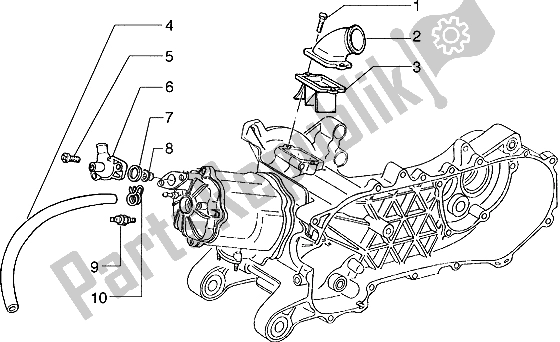 Todas las partes para Culata Y Tubo De Inducción de Piaggio Hexagon 125 1996