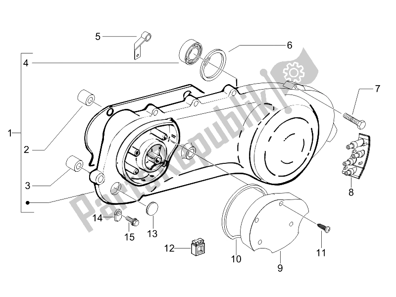 Toutes les pièces pour le Couvercle De Carter - Refroidissement Du Carter du Piaggio NRG Power DT Serie Speciale D 50 2007