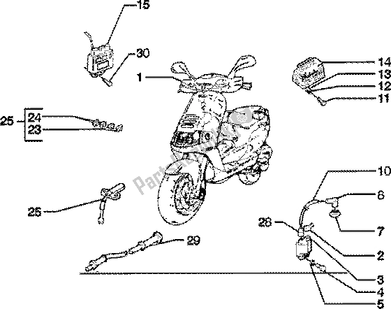 Toutes les pièces pour le Appareil électrique du Piaggio Skipper 125 4T 2000