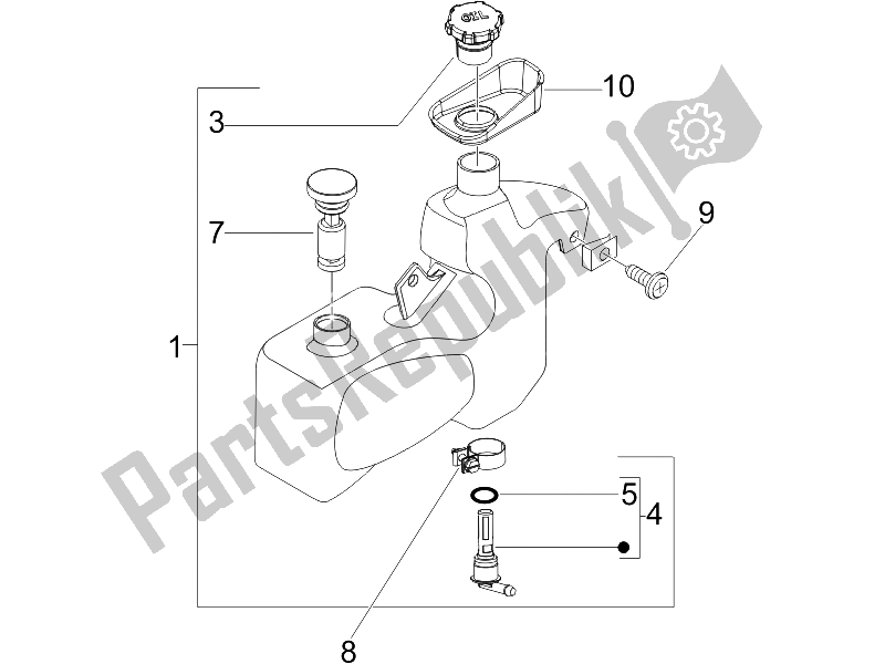 Tutte le parti per il Serbatoio Dell'olio del Piaggio Liberty 50 2T 2006