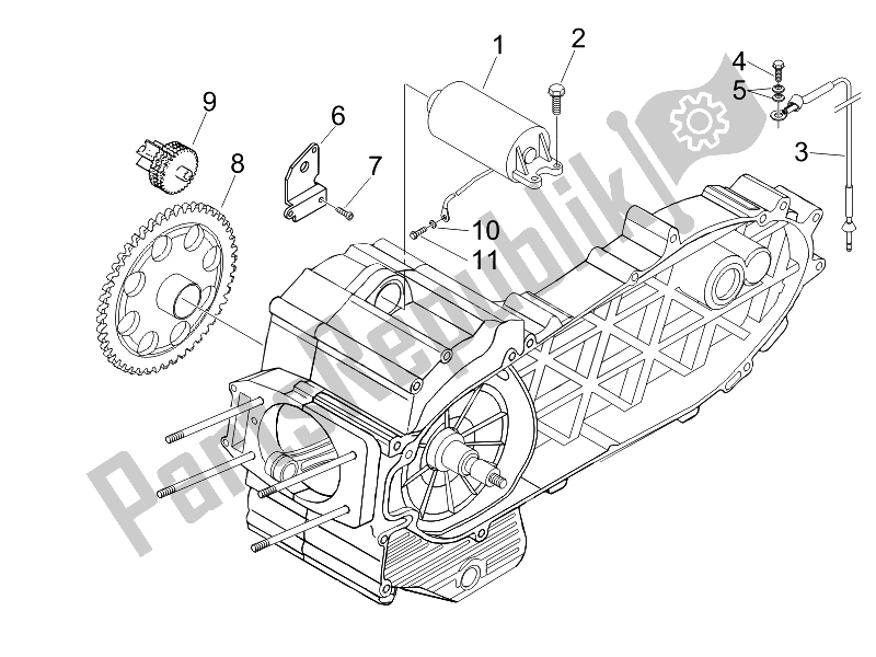 Tutte le parti per il Stater - Avviamento Elettrico del Piaggio MP3 400 IE 2007