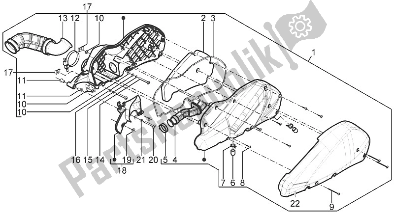 Toutes les pièces pour le Filtre à Air du Piaggio MP3 300 Yourban ERL 2011