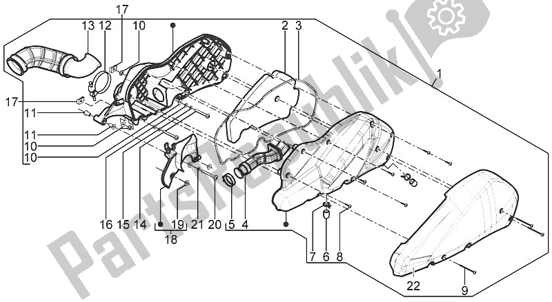 Toutes les pièces pour le Filtre à Air du Piaggio MP3 300 Yourban LT ERL 2011