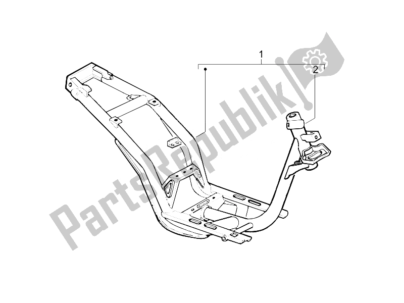 All parts for the Frame/bodywork of the Piaggio Liberty 50 4T PTT B NL 2007