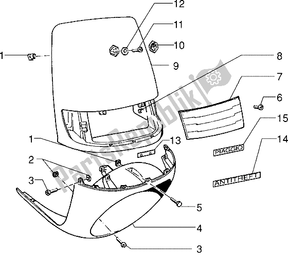 Toutes les pièces pour le Réservoir D'essence du Piaggio Skipperr 150 1996