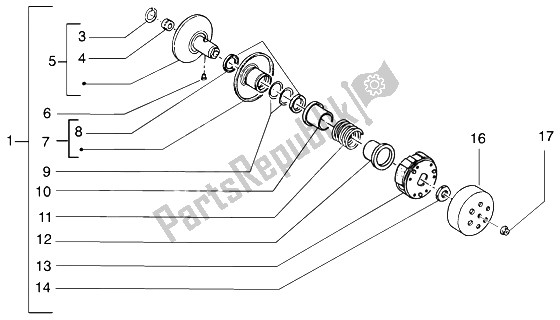 Tutte le parti per il Puleggia Condotta del Piaggio NRG Purejet 50 2003
