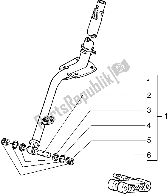 Todas las partes para Columna De Dirección de Piaggio Sfera RST 50 1995