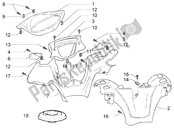 Toutes les pièces pour le Revêtements De Guidon du Piaggio X9 125 Evolution 2006