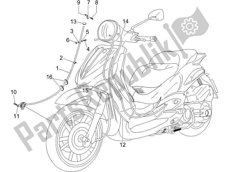 Alle onderdelen voor de Transmissies van de Piaggio Beverly 250 Cruiser E3 2007