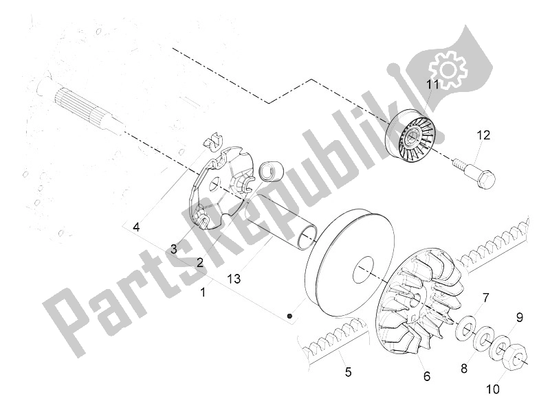 Toutes les pièces pour le Poulie Motrice du Piaggio MP3 300 Yourban ERL 2011