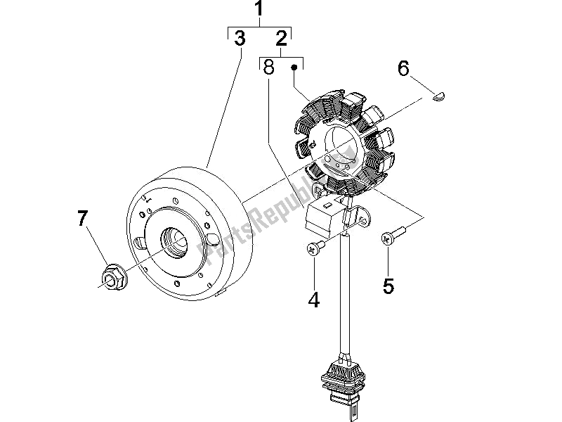 Toutes les pièces pour le Volant Magnéto du Piaggio NRG Power Pure JET 50 2010