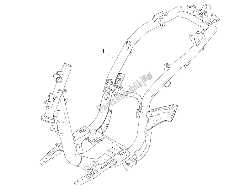 Alle onderdelen voor de Frame / Carrosserie van de Piaggio Liberty 125 Iget 4T 3V IE ABS EU 2015