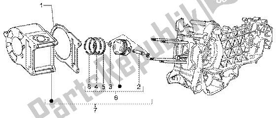 Toutes les pièces pour le Axe De Piston-poignet, Assy du Piaggio X9 200 2002