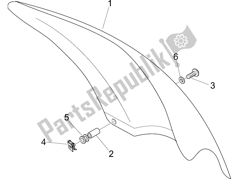 All parts for the Windshield - Glass of the Piaggio Beverly 250 2005