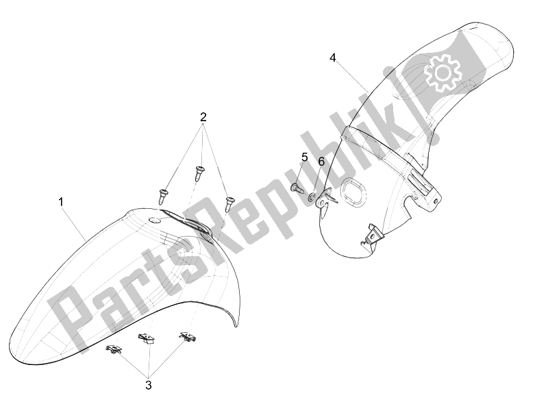 Wszystkie części do Nadkola - B? Otnik Piaggio Liberty 125 4T 3V IE E3 2014