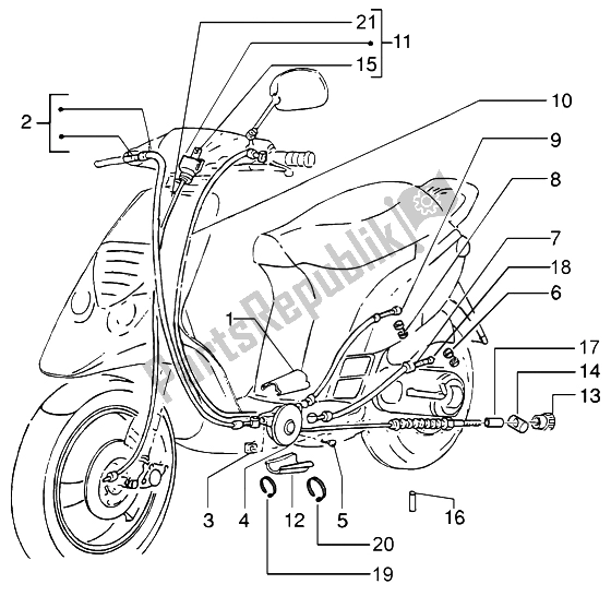 All parts for the Transmissions of the Piaggio NRG MC3 DD 50 2002