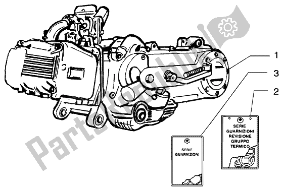 Todas las partes para Motor de Piaggio FLY 50 4T 2004