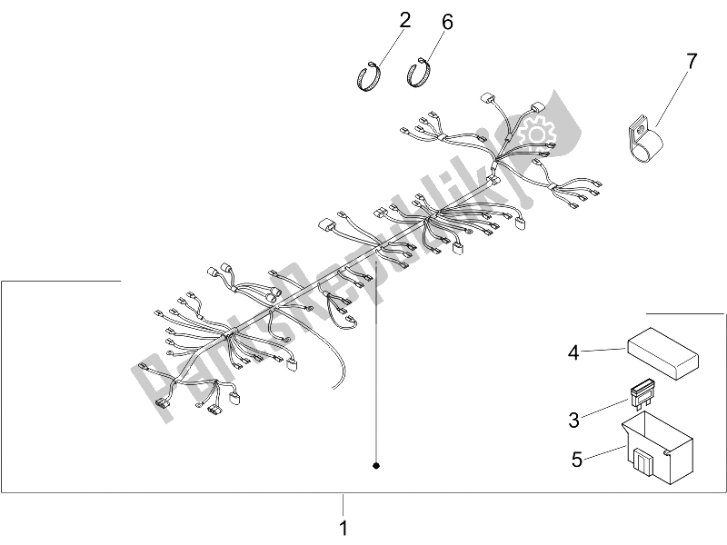 All parts for the Main Cable Harness of the Piaggio Liberty 200 4T 2006