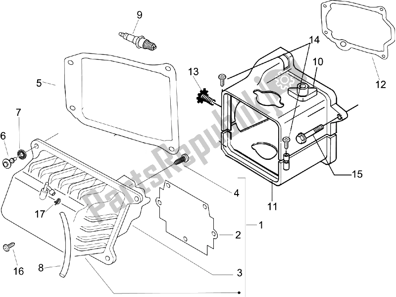 Tutte le parti per il Coperchio Della Testata del Piaggio Liberty 50 4T PTT D 2007