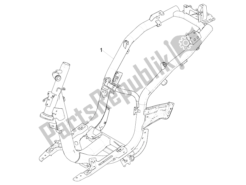 Todas las partes para Marco / Carrocería de Piaggio Liberty 50 Iget 4T 3V Emea 2015