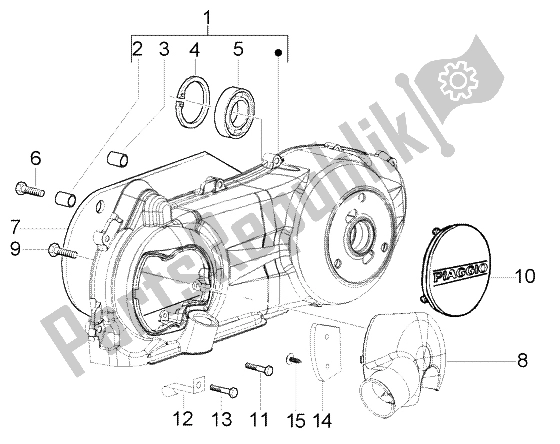 Toutes les pièces pour le Refroidissement Du Carter du Piaggio Liberty 125 Leader RST 2007