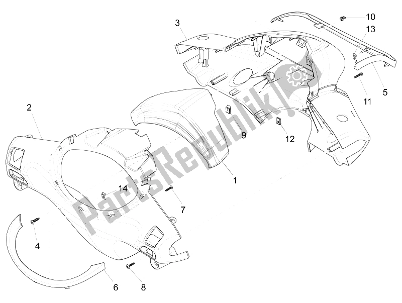 Todas las partes para Coberturas De Manillar de Piaggio FLY 150 4T 3V IE Australia 2015