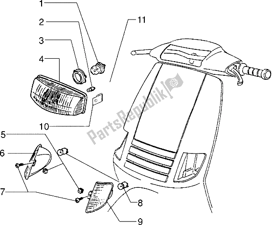 Tutte le parti per il Faro del Piaggio ZIP 50 1995