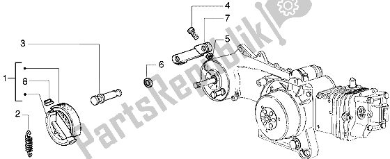 Toutes les pièces pour le Frein à Main du Piaggio Liberty 125 1998