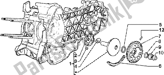 All parts for the Driving Half Pulley of the Piaggio ZIP 125 4T 2000