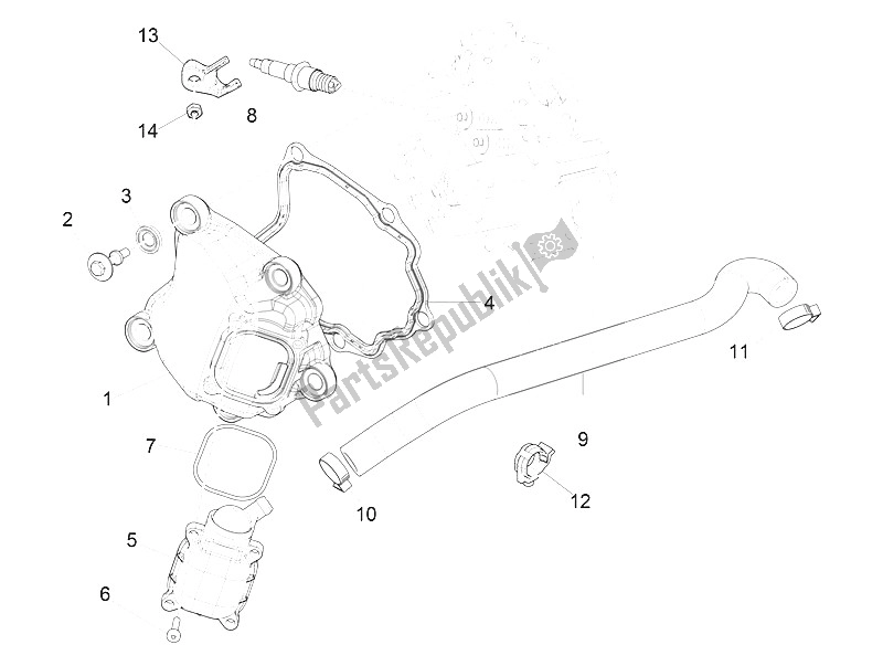 Toutes les pièces pour le Le Couvre-culasse du Piaggio Beverly 300 IE ABS E4 EU 2016