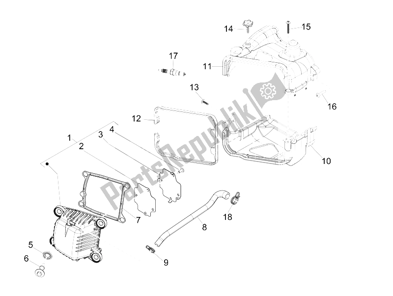 Toutes les pièces pour le Le Couvre-culasse du Piaggio Liberty 50 4T MOC 2009