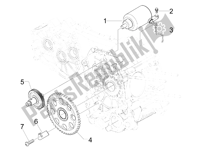 Toutes les pièces pour le Stater - Démarreur électrique du Piaggio MP3 250 IE MIC 2008