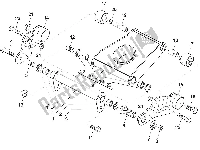 Toutes les pièces pour le Bras Oscillant du Piaggio MP3 500 LT E4 Sport Business EU 2016