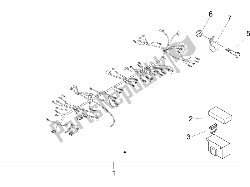 Toutes les pièces pour le Faisceau De Câbles Principal du Piaggio Liberty 50 2T Sport 2006