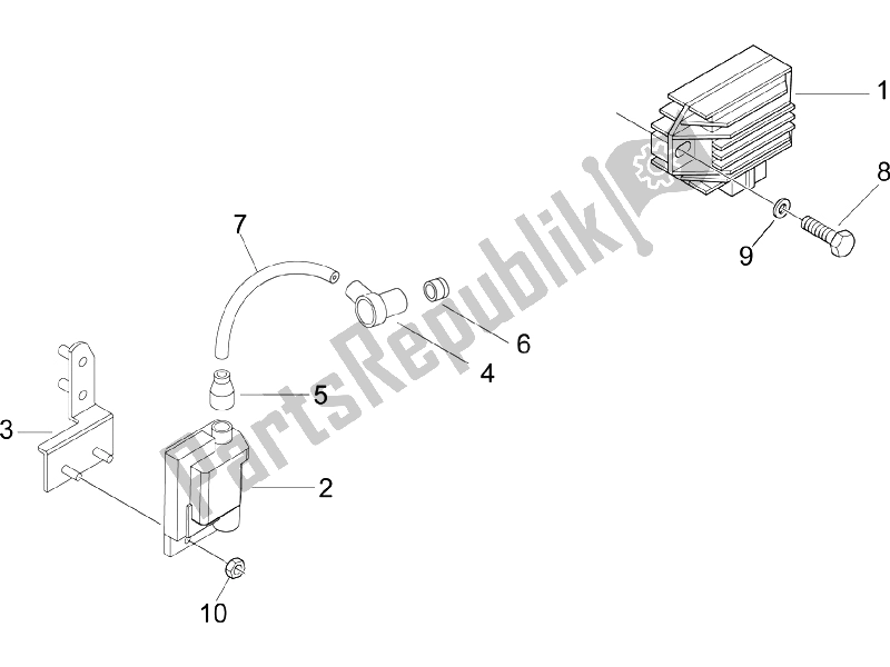 All parts for the Voltage Regulators - Electronic Control Units (ecu) - H. T. Coil of the Piaggio Liberty 50 4T Delivery 2006