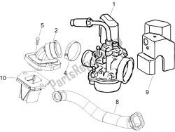 Carburettor, assembly - Union pipe