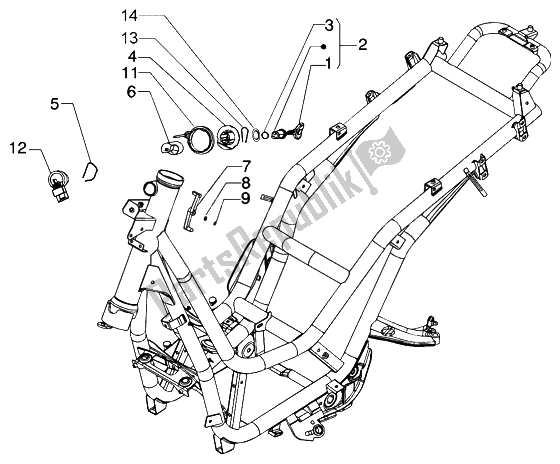 Todas las partes para Interruptor Con Llave de Piaggio Beverly 200 2002