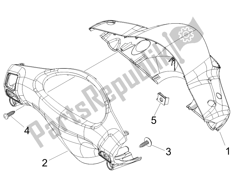 Todas as partes de Coberturas De Guidão do Piaggio FLY 125 4T E3 2007