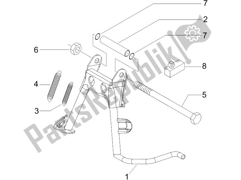 Todas as partes de Suporte / S do Piaggio Liberty 200 4T 2006