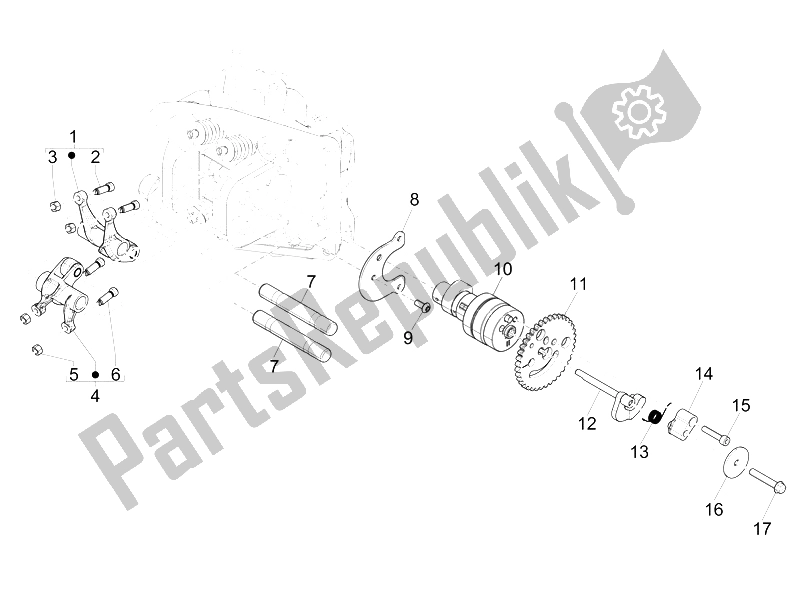 Todas las partes para Unidad De Soporte De Palancas Oscilantes de Piaggio MP3 500 Sport Business ABS USA 2015