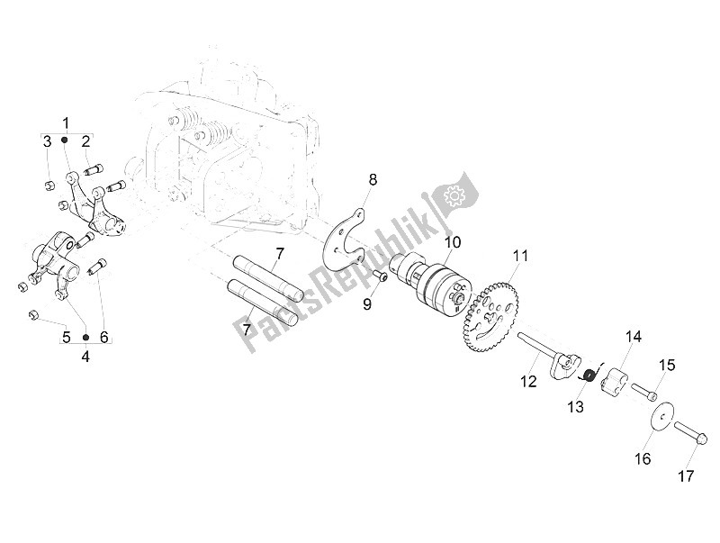 Toutes les pièces pour le Leviers à Bascule Support Unité du Piaggio MP3 500 LT E4 Sport Business EU 2016