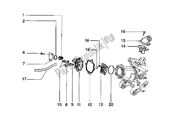 All parts for the Cylinder Head And Induction Pipe of the Piaggio Hexagon LX 125 1998