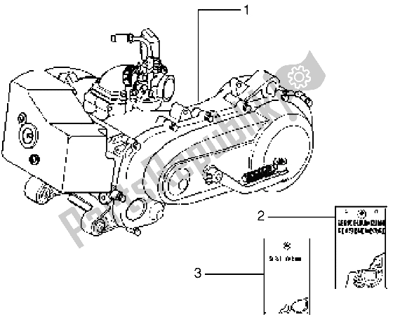 Alle onderdelen voor de Motor van de Piaggio Skipper 125 1998