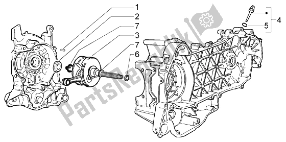 All parts for the Crankshaft of the Piaggio X9 125 Evolution 2006