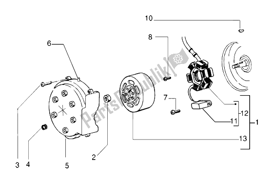 Toutes les pièces pour le Volant Magnéto du Piaggio NRG Purejet 50 2003