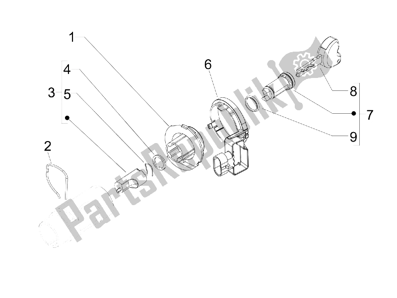 Tutte le parti per il Serrature del Piaggio Liberty 150 4T Sport E3 2008